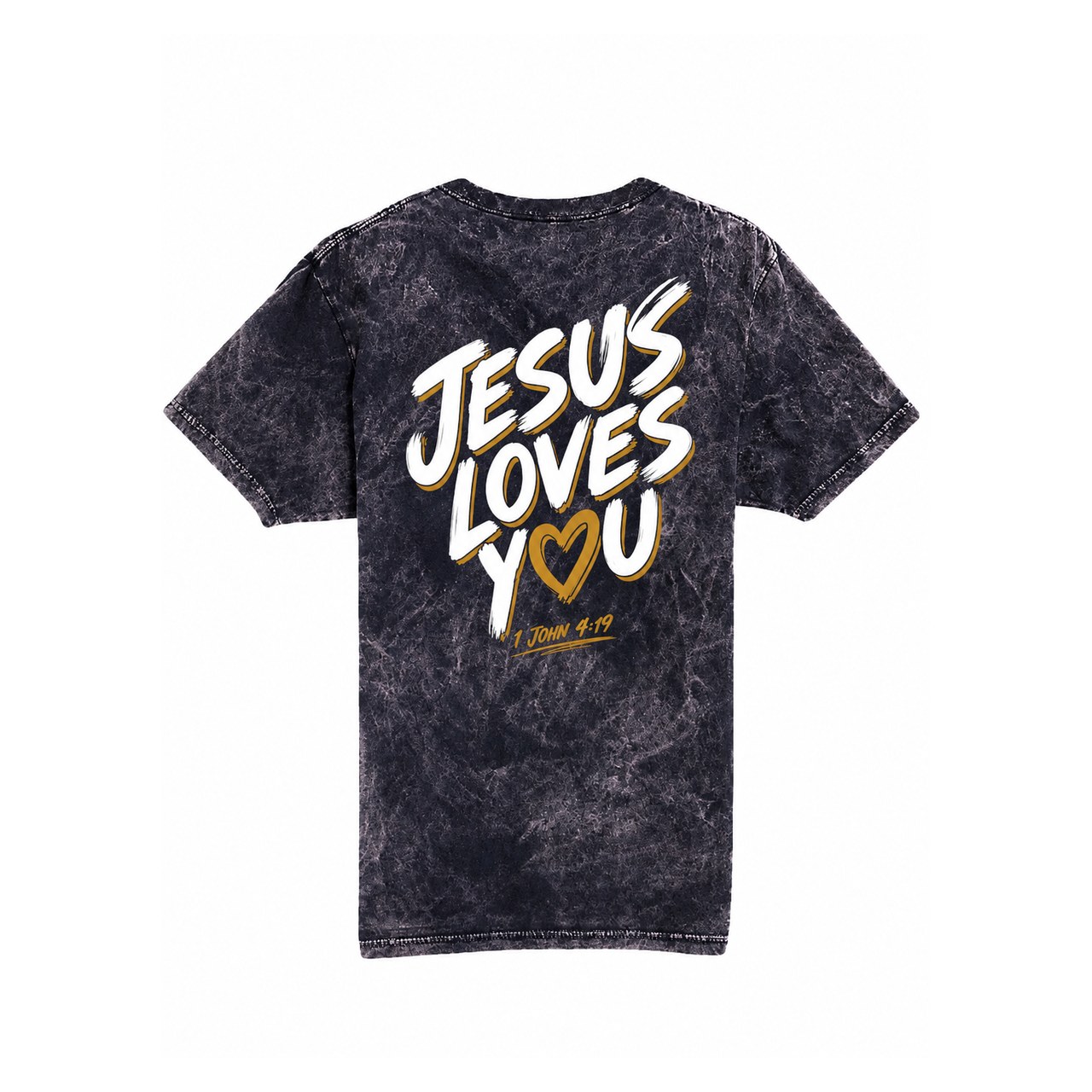 1726 Apparel The Love Tee - Jesus Loves You Vintage Wash Christian T-Shirt